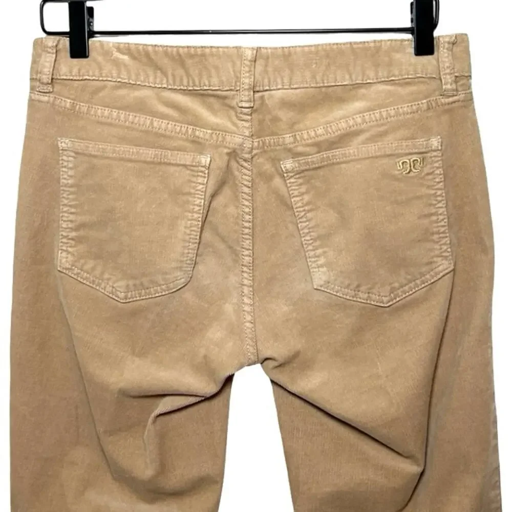 Tory Burch Women’s Slim Fit Corduroy Pants Tan Size 28
